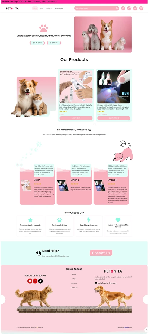 Petanita dropshiping portfolio digiwb